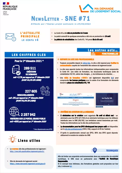 Newsletter Avril 2021